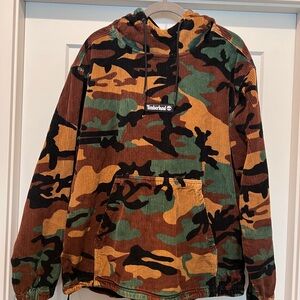 Timberland Men’s Camo Corduroy Pullover Hoodie